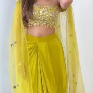 377 DESIGNER STYLE DHOTI WITH TUBE BLOUSE R