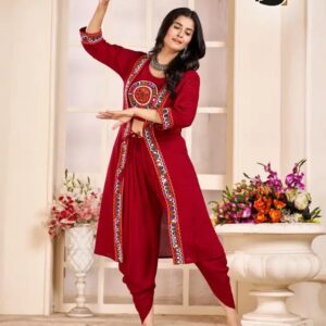 392 RAYON DHOTI WITH KURTI AND CAPE XL