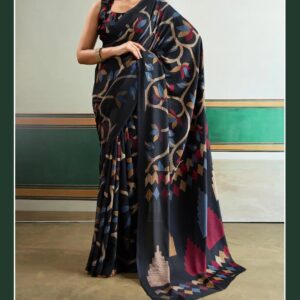 409 AJRAKH PRINT SAREE U