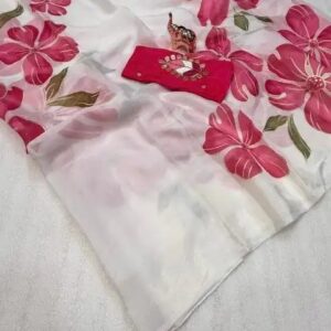412 SOFT ORGANZA SAREE U