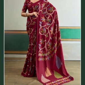 442 AJRAKH PRINT SAREE U
